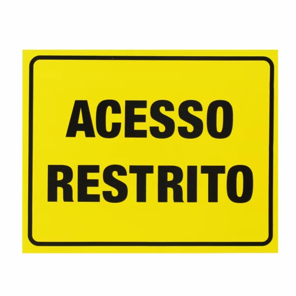 PLACA ACESSO RESTRITO 