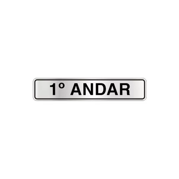 PLACA ANDARES BRANCA 6x19