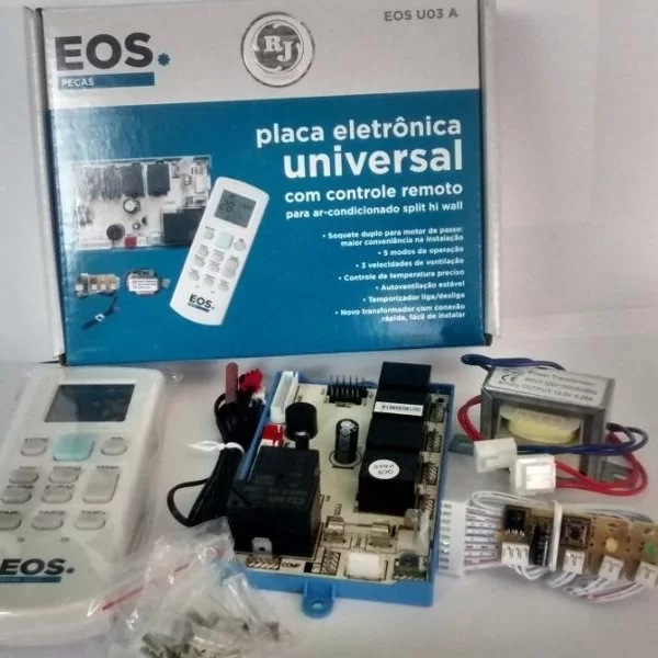PLACA ELETRÔNICA UNIVERSAL COM CONTROLE Q/F 220V HI WALL EOS 
