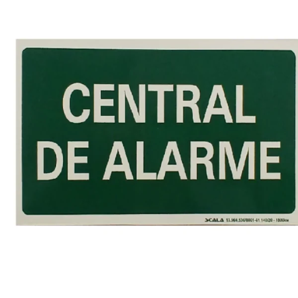 PLACA FOTOLUMINESCENTE CENTRAL DE ALARME 12X24