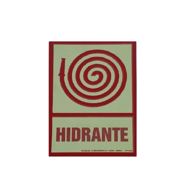 PLACA FOTOLUMINESCENTE HIDRANTE 10X15 