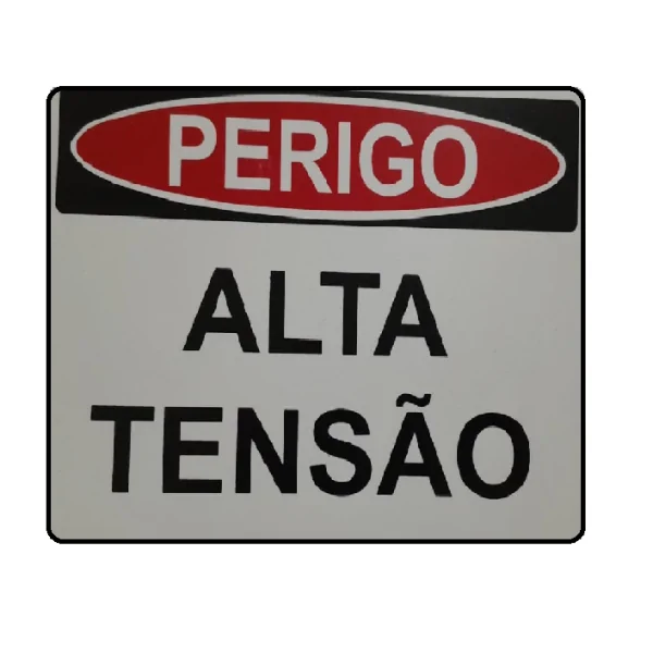 PLACA PERIGO ALTA TENSÃO 
