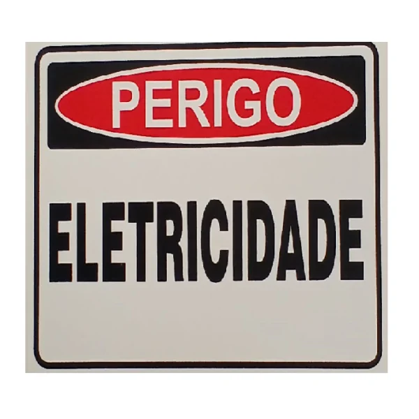 PLACA PERIGO ELETRICIDADE 