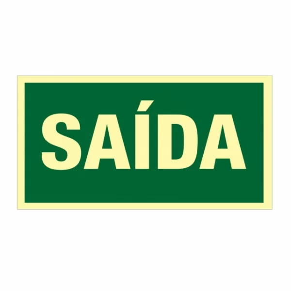 PLACA SAÍDA SEM SETA FOTOLUMINESCENTE S12