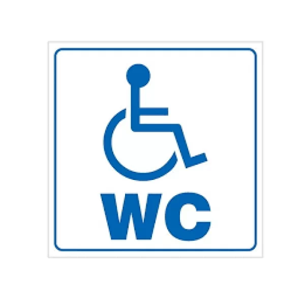PLACA WC PARA CADEIRANTE 